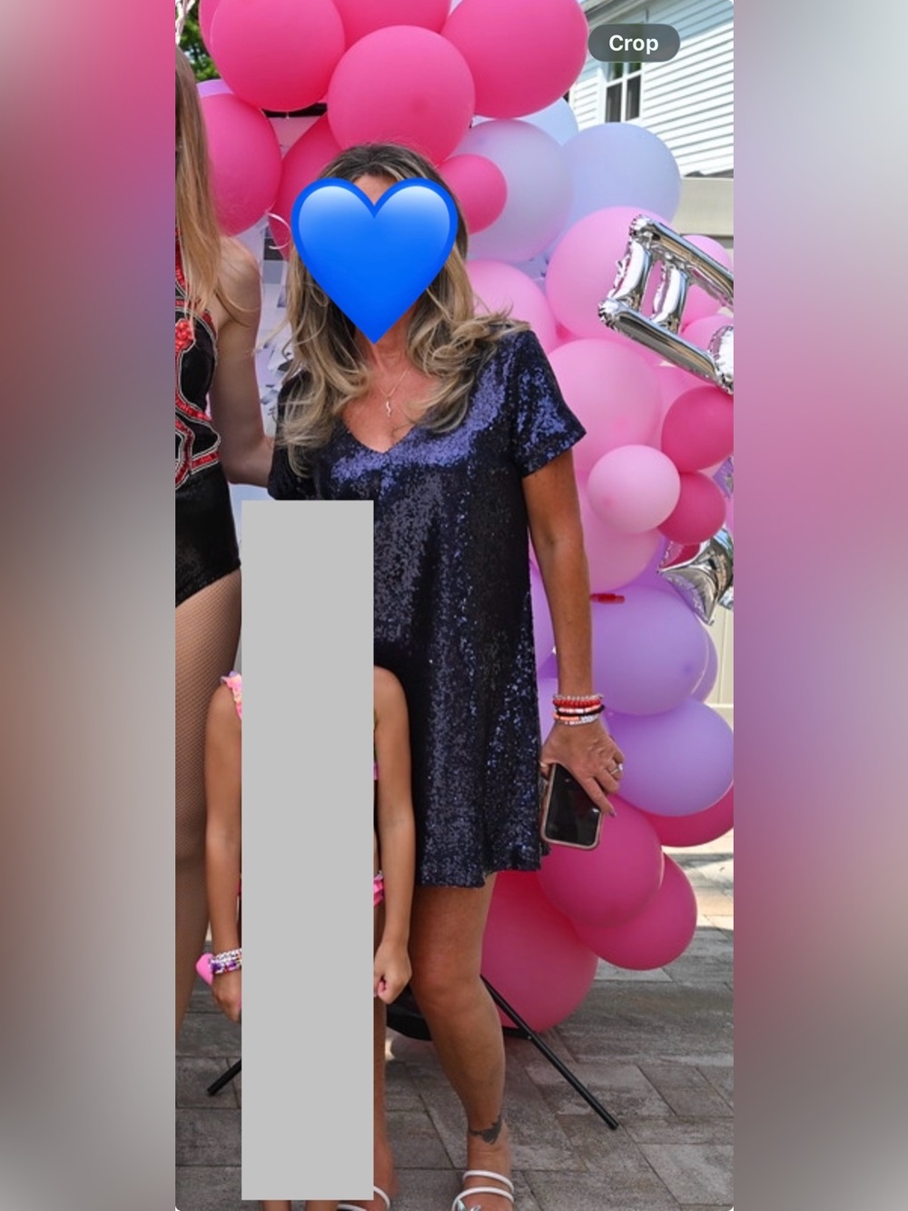 Lulu's Navy Sequin Short Sleeve Mini Dress